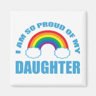 Aimant Fier de ma fille Gay pride arc-en-ciel Parent