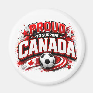 Aimant FIER DE SUPPORTER LE CANADA Fan de soccer Canadi