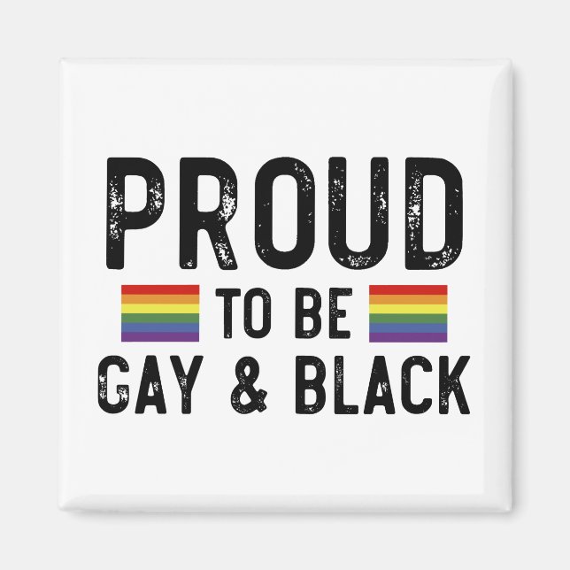 Aimant Fier D'Être Gay Et Noir (Devant)