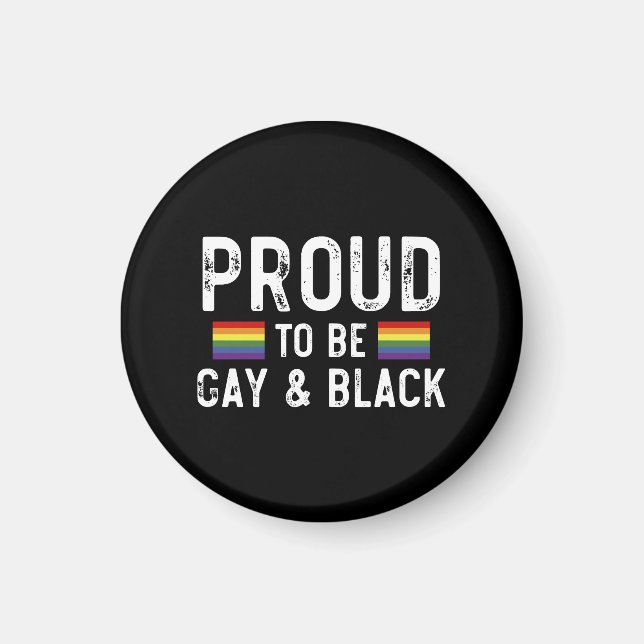 Aimant Fier D'Être Gay Et Noir (Devant)