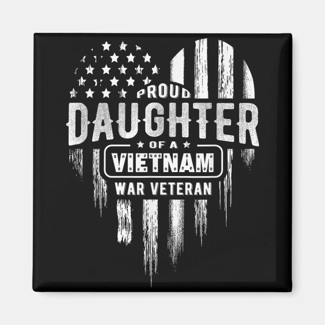 Aimant Fier Fille Vietnam Vet Papa Anciens Combattants Jo (Devant)
