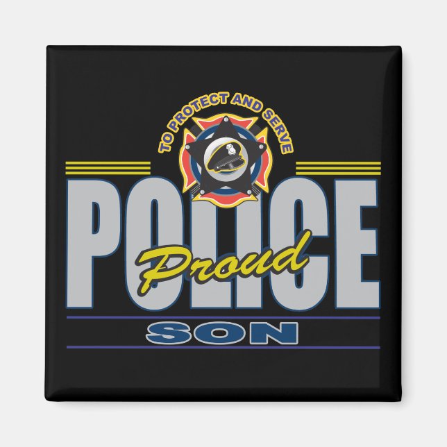 Aimant Fier fils de police (Devant)