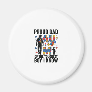 Aimant Fier papa Autisme Garçon le plus dur Design vector