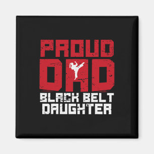 Aimant Fier Papa Ceinture noire Fille Funny Karate Papa G
