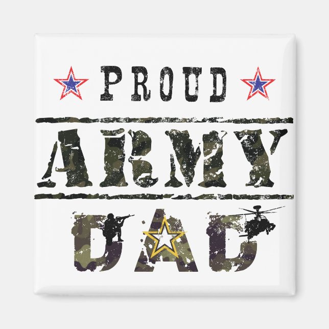 Aimant Fier papa de l'armée (Devant)