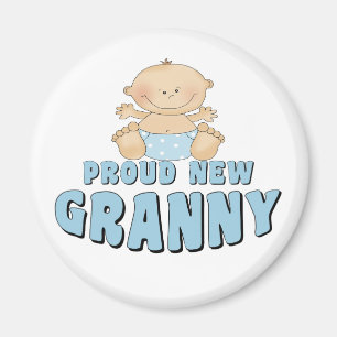 Aimant FIER T-shirt de la nouvelle mamie