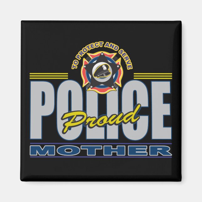 Aimant Fière mère de la police (Devant)
