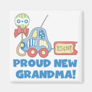 Aimant Fière nouvelle grand-mère-C'est un garçon Tshirts 
