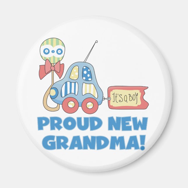 Aimant Fière nouvelle grand-mère-C'est un garçon Tshirts  (Devant)