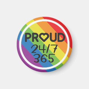 Aimant Fiers couleurs arc-en-ciel quotidiennes LGBTQ mois