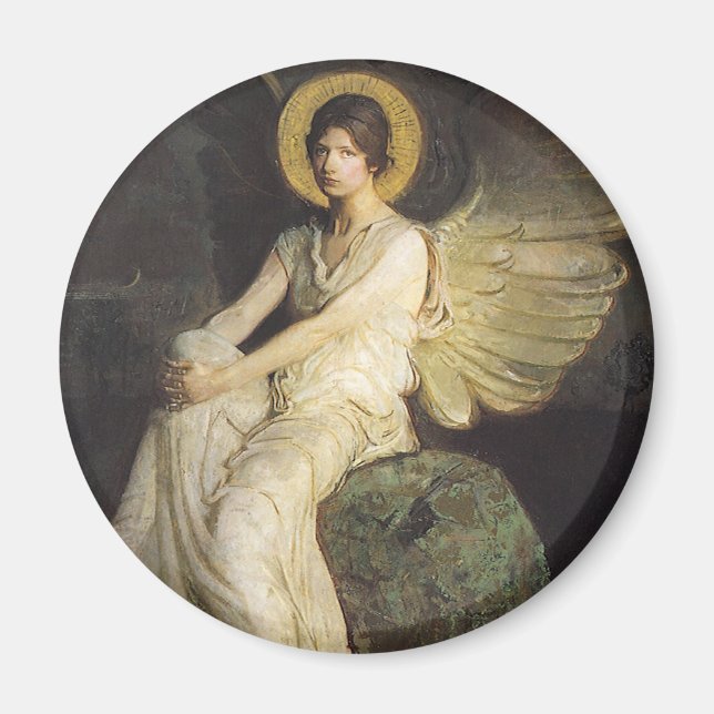Aimant Figure ailée assise sur un rocher par Abbott Thaye (Devant)