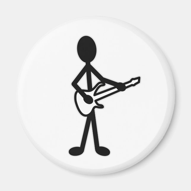 Aimant Figure de bâton guitariste (Devant)
