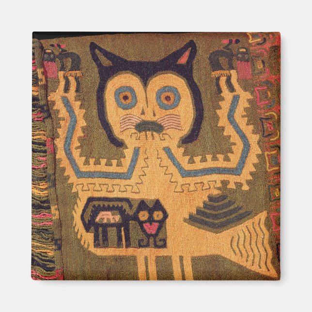 Aimant Figure en laine d'un jaguar, Culture de Paracas (Devant)