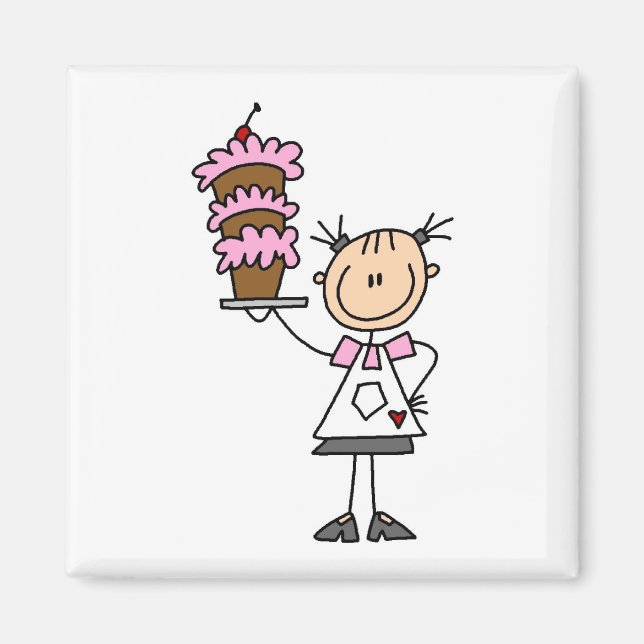 Aimant Figure féminine Baker Tshirts et cadeaux (Devant)