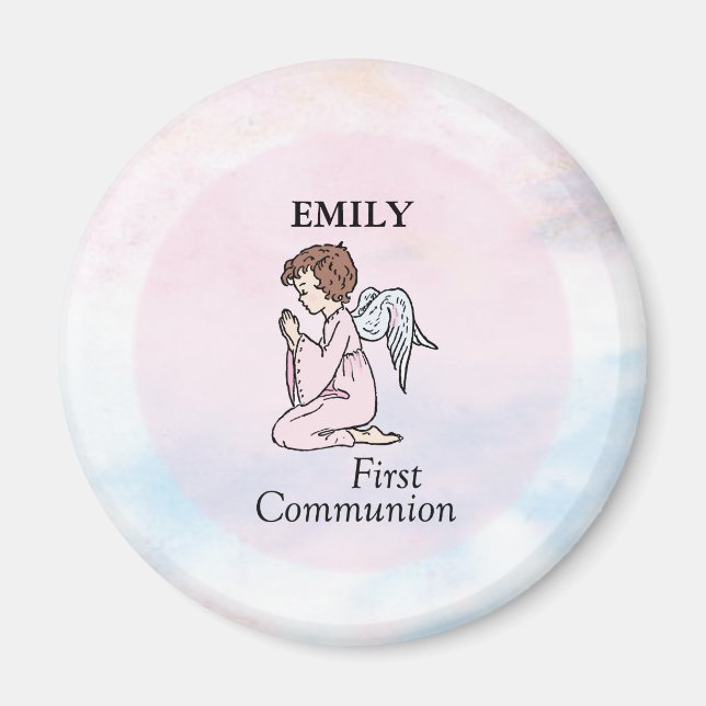 Aimant Fille, Ange de la première communion (Devant)