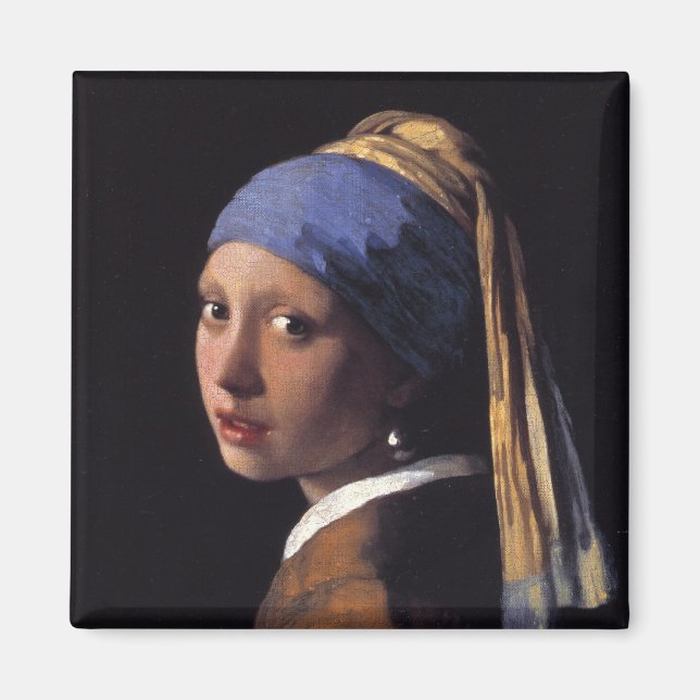 Aimant Fille avec une oreille perle (Devant)