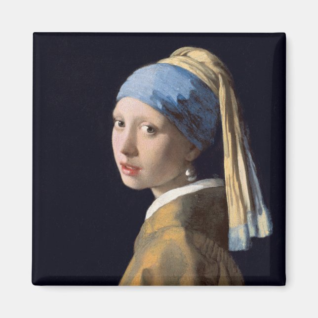 Aimant Fille avec une oreille perle (Devant)