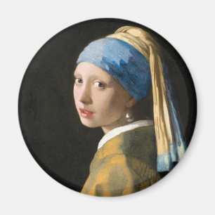 Aimant Fille avec une perle à oreille par Johannes Verme
