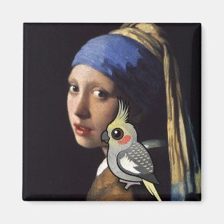 Aimant Fille avec une perle Cockatiel