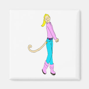 Aimant fille avec une queue