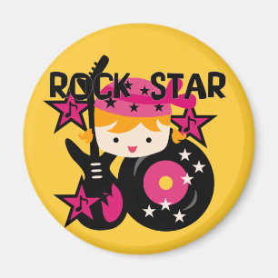 Aimant Fille blonde de vedette du rock