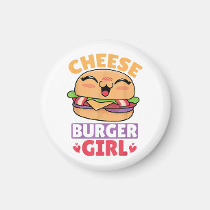 Aimant Fille Cheeseburger, Femmes Hamburger et Cheeseburg
