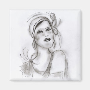 Aimant Fille d'art déco