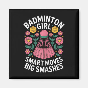 Aimant Fille de badminton Navette Drôle de badminton