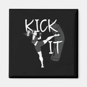 Aimant Fille de kickboxing Kick It