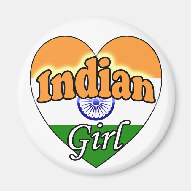 Aimant Fille indienne (Devant)