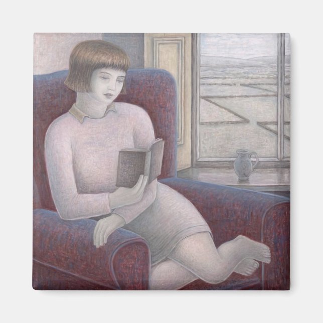 Aimant Fille Lecture dans fauteuil 2009 (Devant)