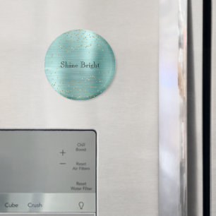 Aimant Fille Mint Gold Glam Sparkle Confetti