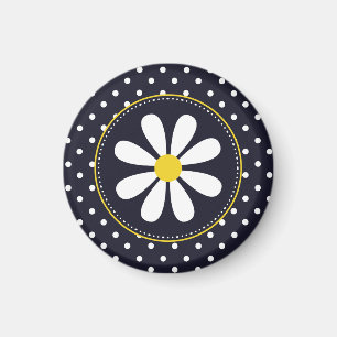 Aimant Fille Mod Daisées et Pois