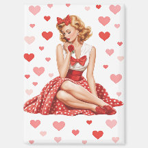 Fille rétro de la Saint-Valentin Vintage Chérie