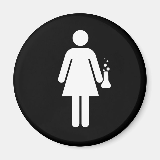 Aimant Fille scientifique (Devant)