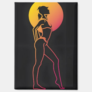 Aimant fille silhouette