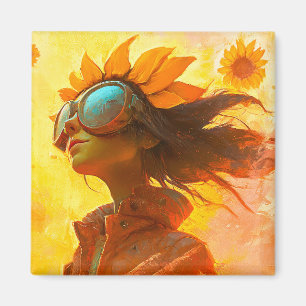 Aimant Fille Tournesol