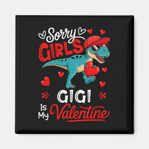 Aimant Filles Blague Drôle Gigi Est Ma Saint-Valentin T-r