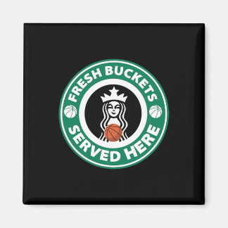 Aimant Filles Bysketbyll amusant Logo Servant Buckets Coo