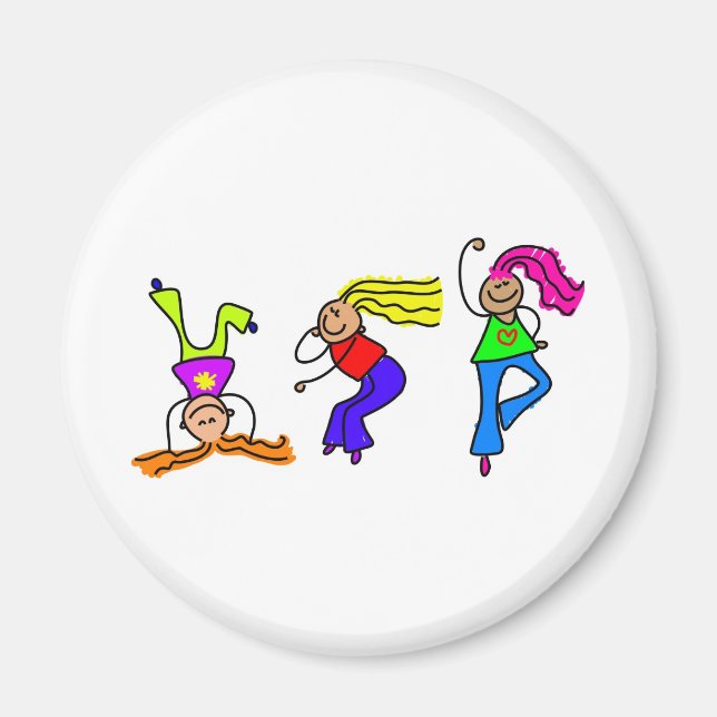 Aimant Filles funky (Devant)