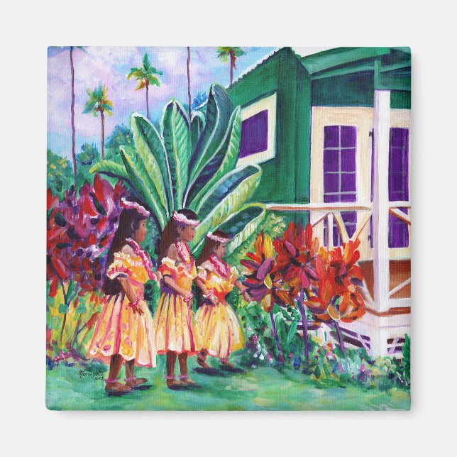 Aimant Filles Hawaiian Keiki Hula (Devant)