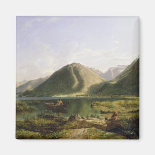 Aimant Fin du lac Léman, 1835 (huile sur toile)