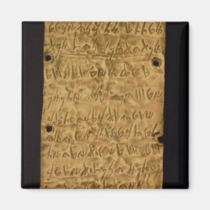 Aimant Fine couche d'or avec l'inscription phénicienne,