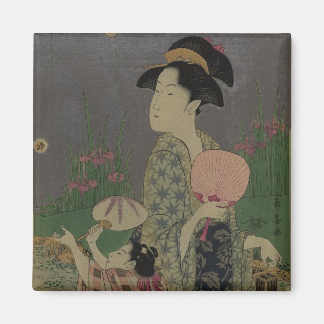 Aimant Fireflies, 1793 (coupe de bois couleur) (Devant)