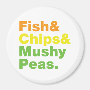 Aimant Fish & Chips & Mushy Peas.