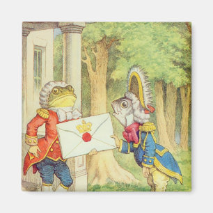 Aimant Fish-Footman livre une invitation à un