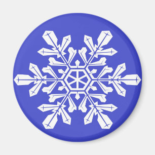 Aimant Flacon de neige bleu magnétique