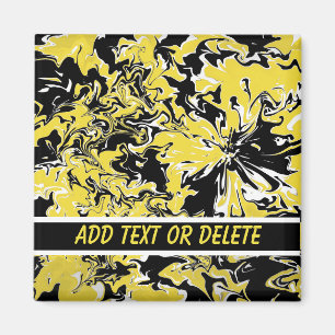 Aimant Flacons de noir, blanc et jaune