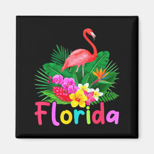 Aimant Flamant de Floride Plante Tropicale Vacances d'Été