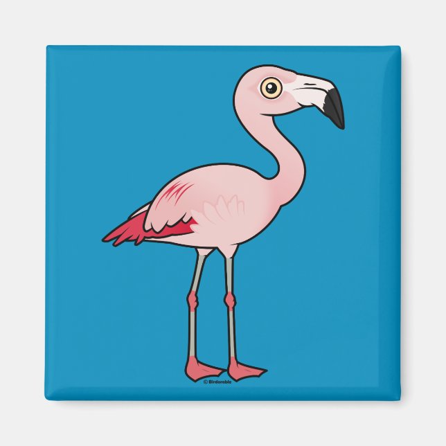Aimant Flamant rose chilien Birdorable (Devant)